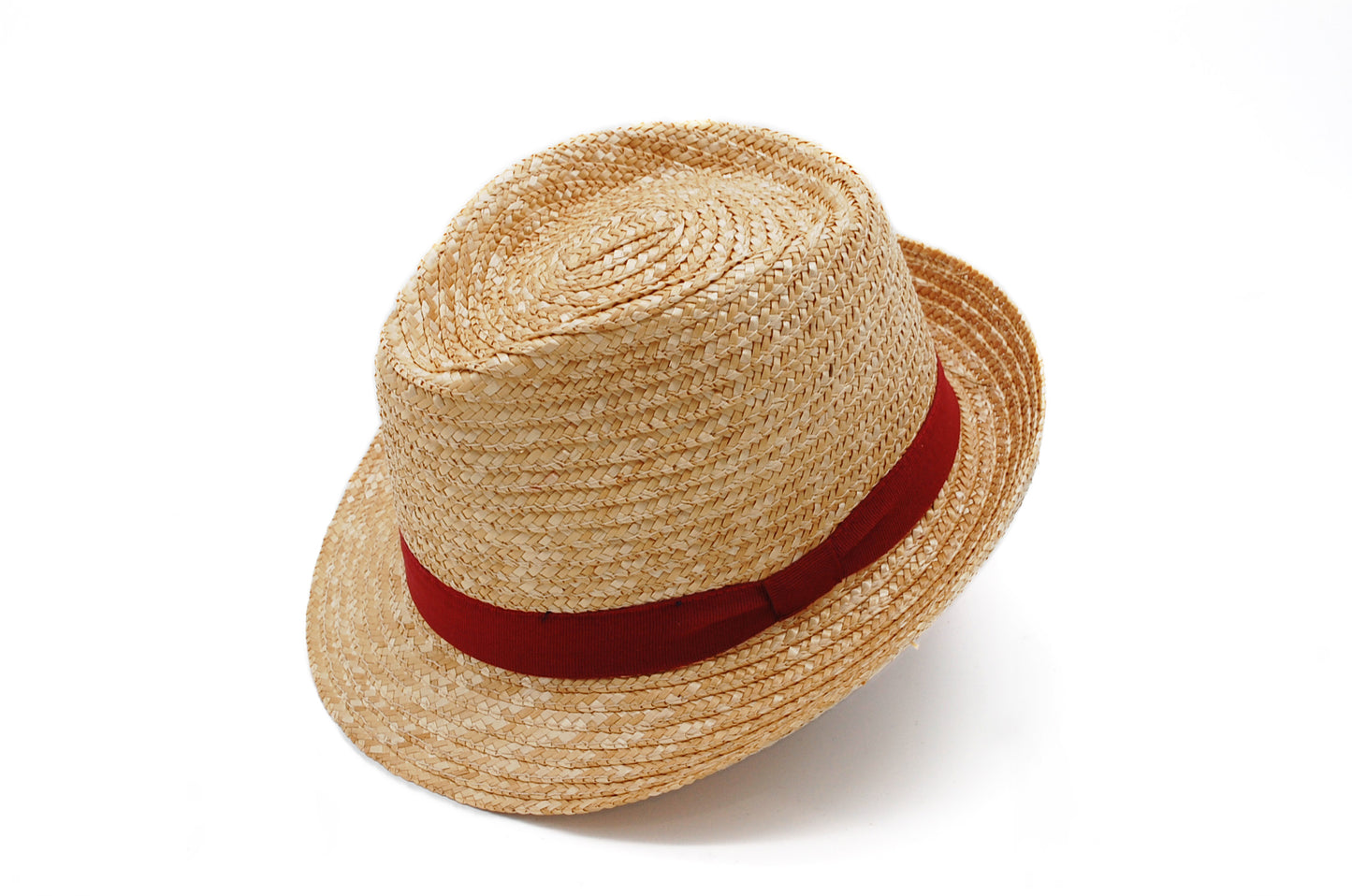 Trilby in paglia naturale di Firenze nastro gros grain