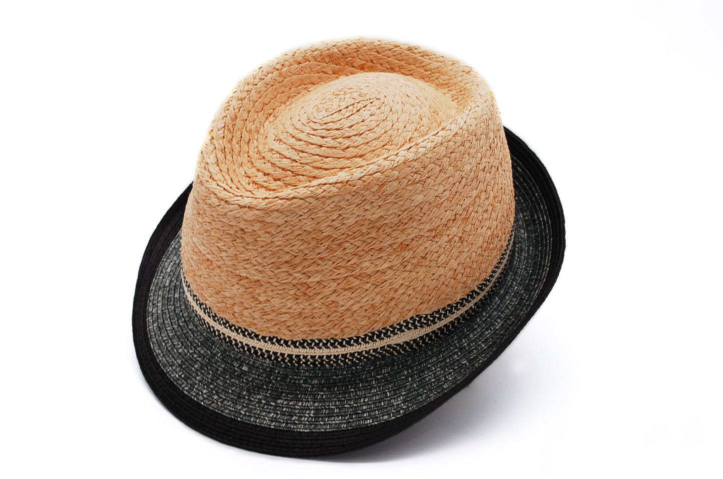 Fedora Trilby in rafia e fibra colore naturale