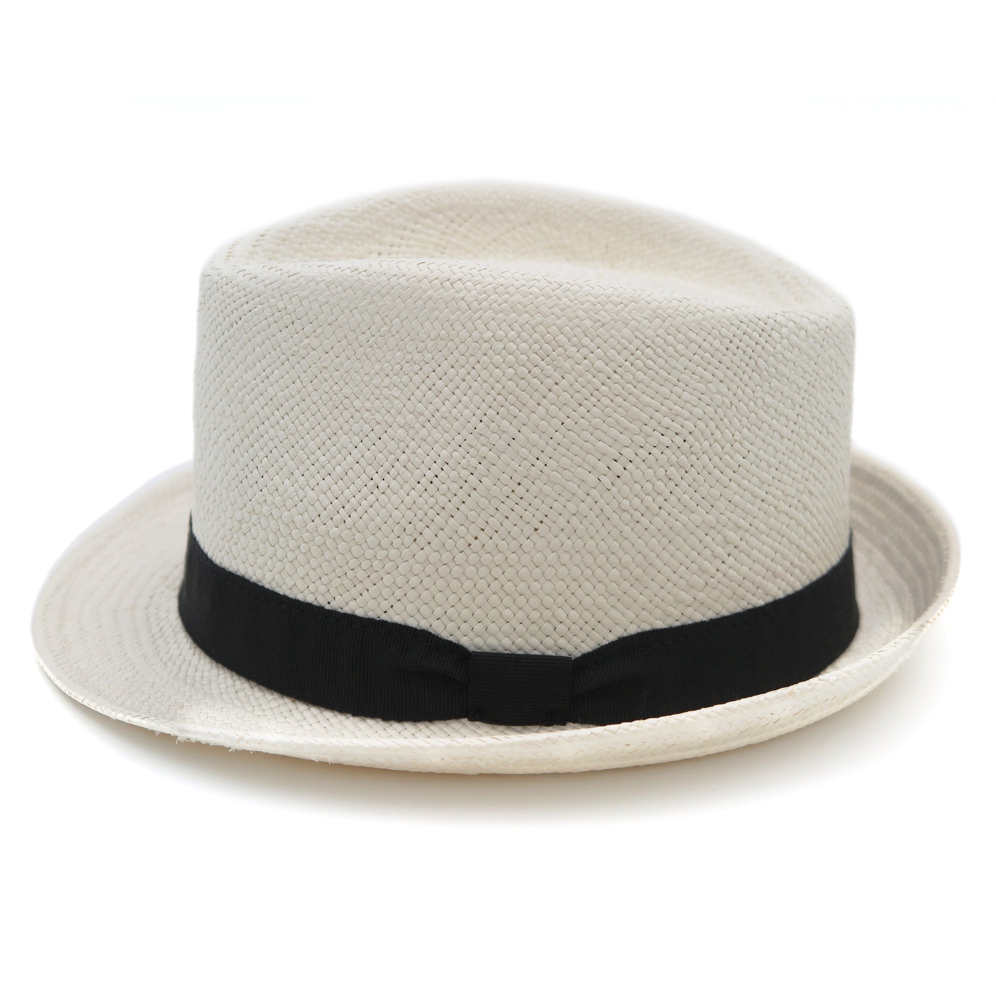 Trilby in panama bianco, nero.